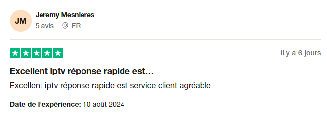 Avis de nos clients